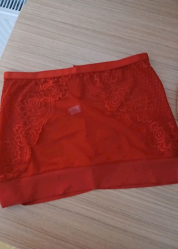 Kırmızı Dantelli Mini Bohem Sütyen, iç etek Takımı - Görsel 6