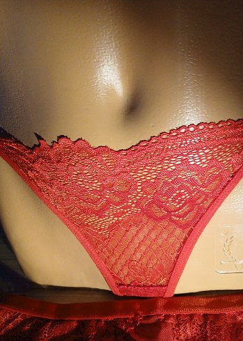 Kırmızı Dantelli Mini Bohem Sütyen, iç etek Takımı - Görsel 14