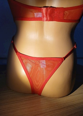 Parlak Kırmızı Mini Bikini Fiyonk Detaylı - Görsel 7