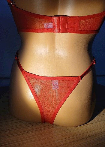 Parlak Kırmızı Mini Bikini Fiyonk Detaylı - Görsel 8