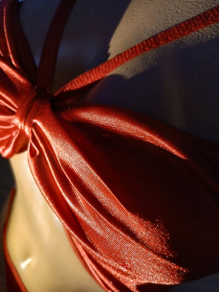 Parlak Kırmızı Mini Bikini Fiyonk Detaylı - Görsel 4