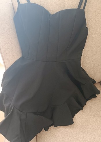 Abiye Siyah Mini Elbise