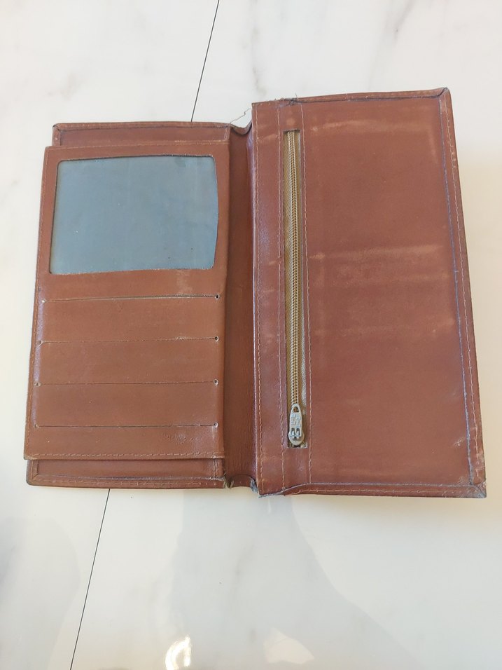 Koyu Bej Erkek Deri Cüzdan - Görsel 2
