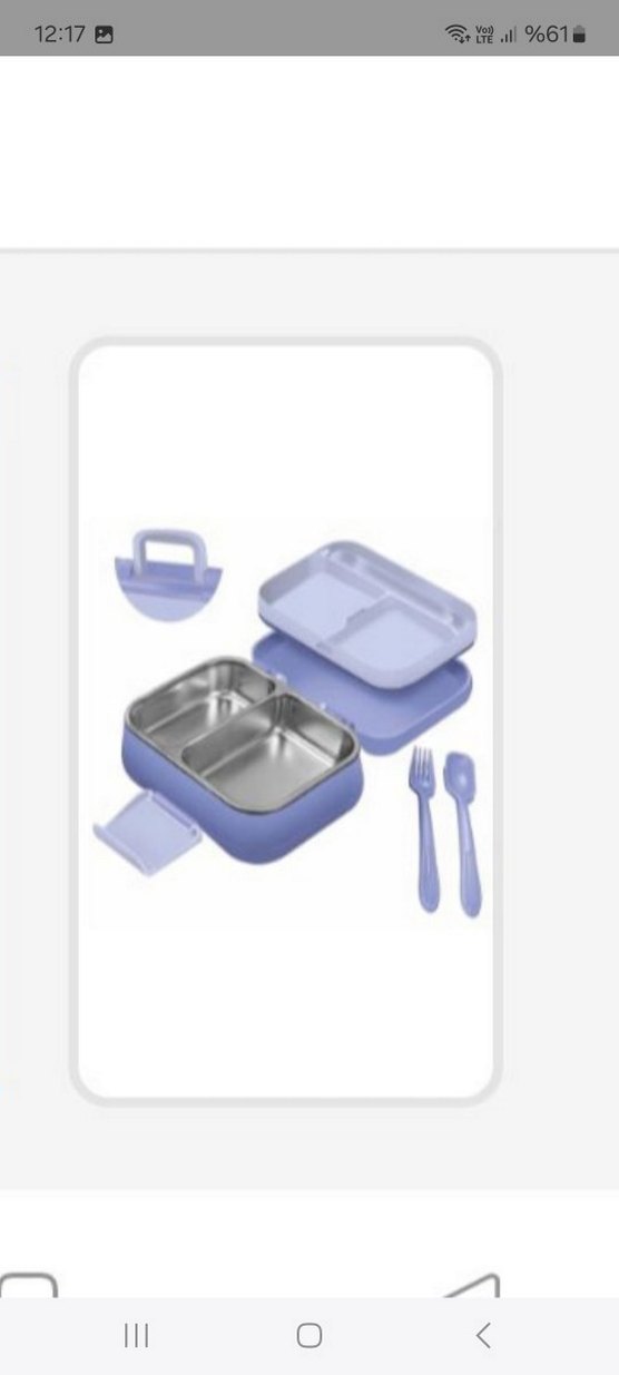 Mor Deniz Kızı Desenli Çocuk Beslenme Kutusu - Görsel 2