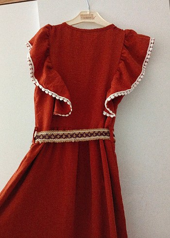 yazlık sıfır kol kız çocuk elbise - Görsel 4