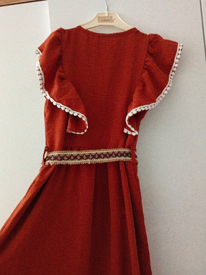 yazlık sıfır kol kız çocuk elbise - Görsel 4