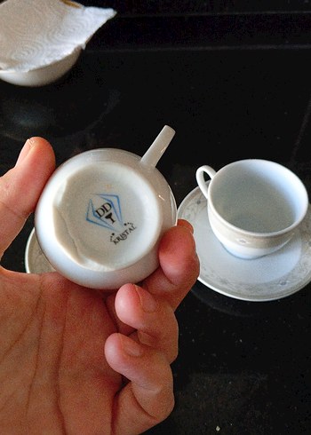 Beyaz Seramik Fincan ve Tabak Seti - Görsel 5