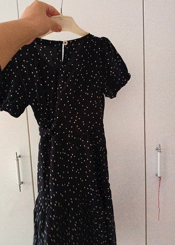 kız çocuk puantiyeli yazlık şık elbise - Görsel 3