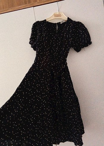 kız çocuk puantiyeli yazlık şık elbise - Görsel 4