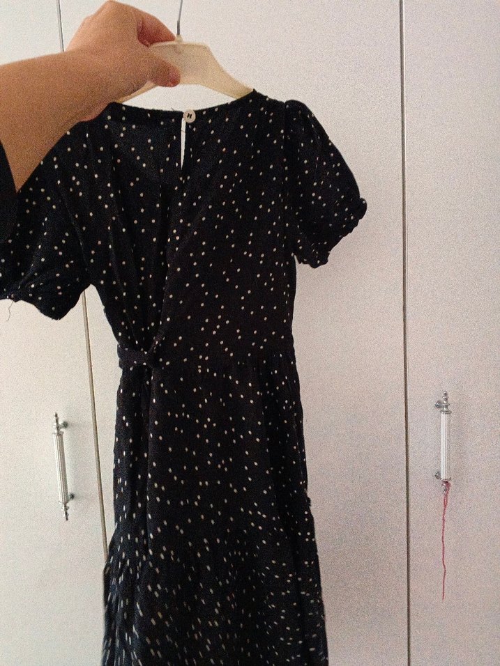 kız çocuk puantiyeli yazlık şık elbise - Görsel 3