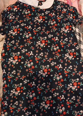 Çiçek Desenli Kız Bluzu, V Yakalı, Uzun Kollu - Görsel 3