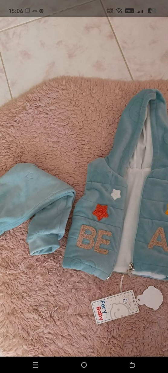 Fery Baby Bebek Kıyafet Etiketi Gri - Görsel 3