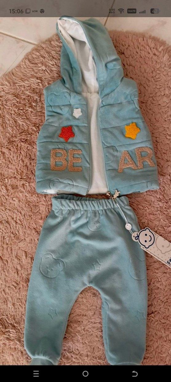 Fery Baby Bebek Kıyafet Etiketi Gri - Görsel 4