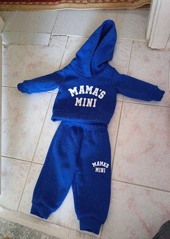 Kapüşonlu Mavi Erkek Bebek Takımı - Görsel 2