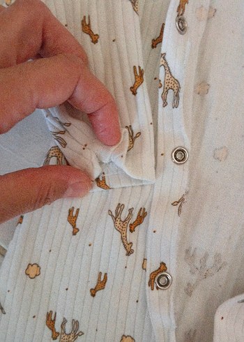 Uzun Kollu Bebek Tulumu, Bohem Stil, Düğmeli - Görsel 3