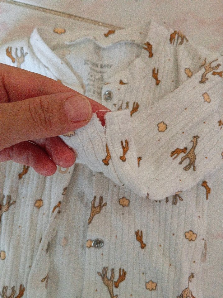 Uzun Kollu Bebek Tulumu, Bohem Stil, Düğmeli - Görsel 5