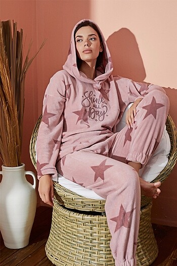 Kadın Kışlık Polar Pijama Takımı waynap 8890