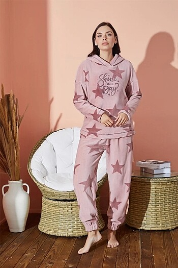 Diğer Kadın Kışlık Polar Pijama Takımı waynap 8890