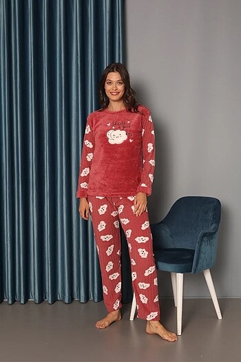 Kadın Kışlık Polar Pijama Takımı