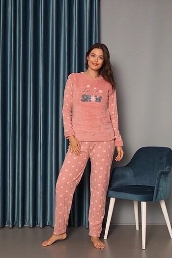 Kadın Kışlık Polar Pijama Takımı