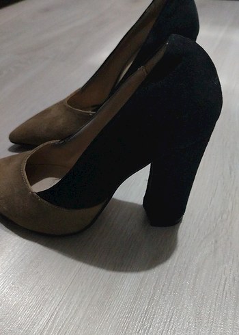 37 Beden Bej Süet Stiletto Kadın Ayakkabı
