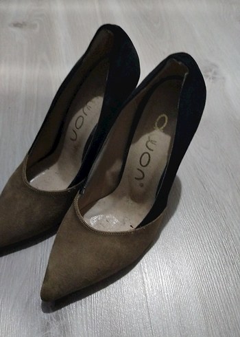 Diğer Bej Süet Stiletto Kadın Ayakkabı