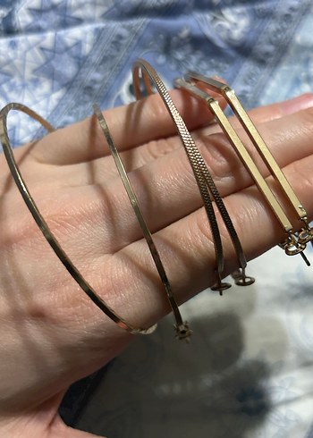 Zincir Detaylı Parlak Vintage halka Kadın küpe