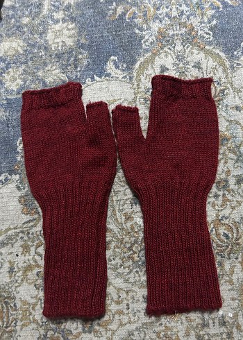 Gri Örgü Kadın Eldiven bere tekli fiyatıdır - Görsel 2