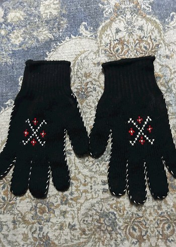 Gri Örgü Kadın Eldiven bere tekli fiyatıdır - Görsel 4