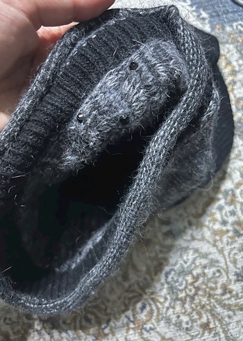 Gri Örgü Kadın Eldiven bere tekli fiyatıdır - Görsel 10