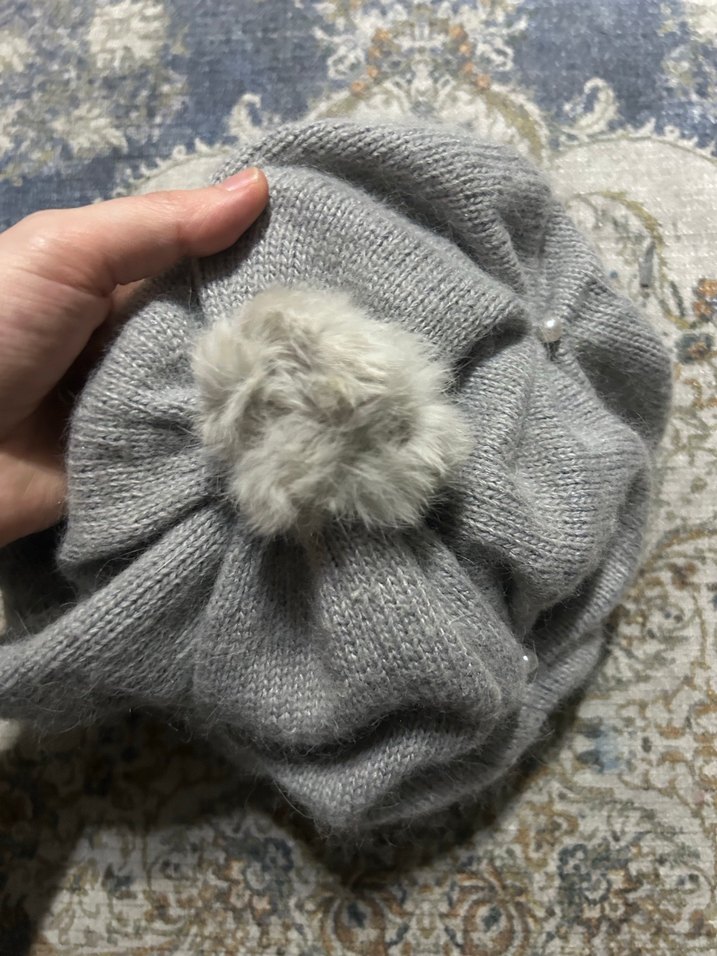 Gri Örgü Kadın Eldiven bere tekli fiyatıdır - Görsel 5