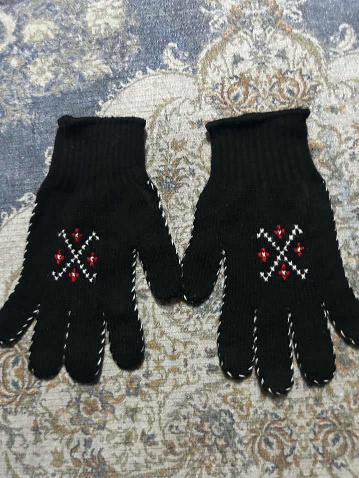 Gri Örgü Kadın Eldiven bere tekli fiyatıdır - Görsel 4