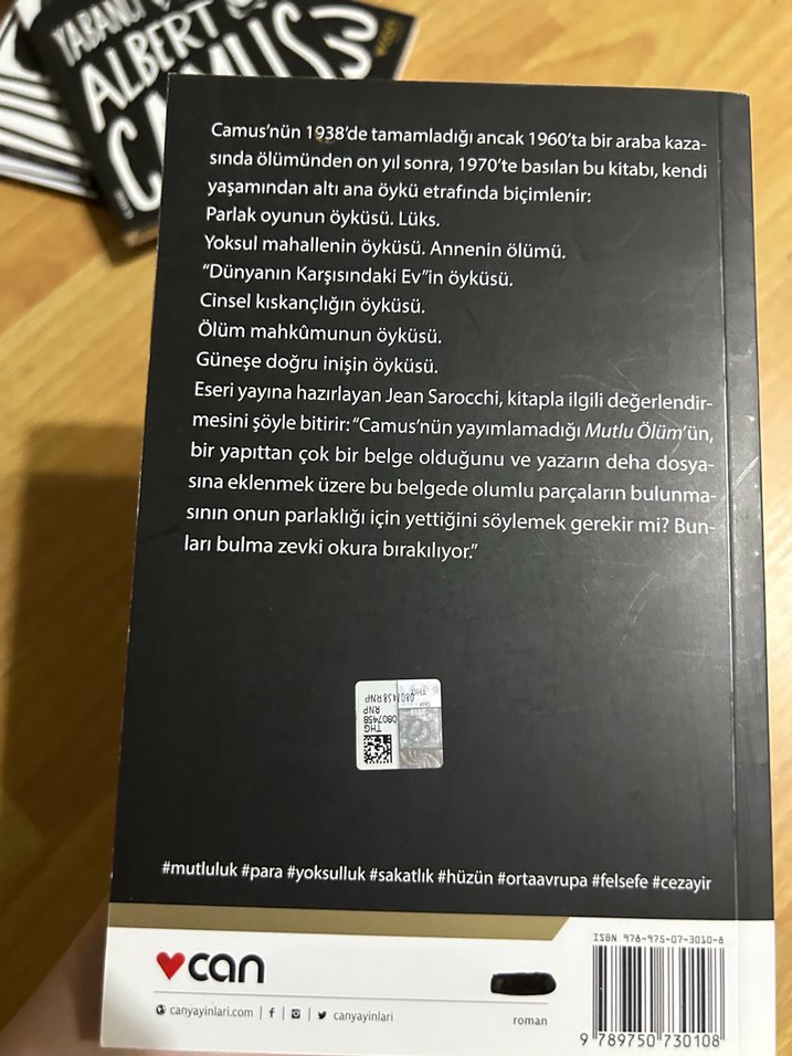 Albert Camus - Mutlu Ölüm - Görsel 2