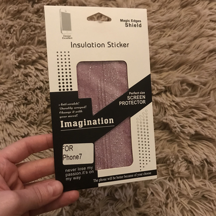 Simli sticker kaplama ıphone 7/8 uyumlu kılıf