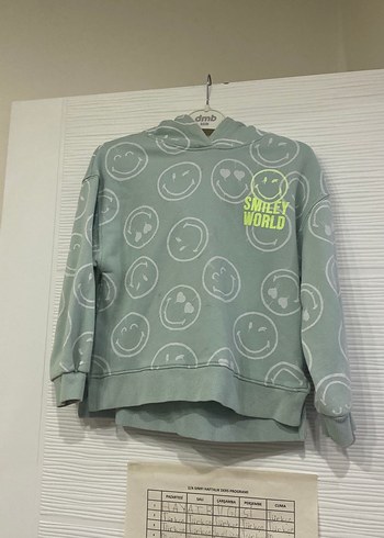 Gri Baskılı Kız Sweatshirt