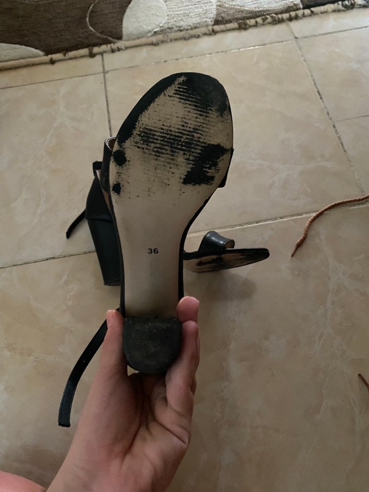 Kadın Siyah Tokalı Blok Topuklu Akşam Ayakkabısı - Görsel 4