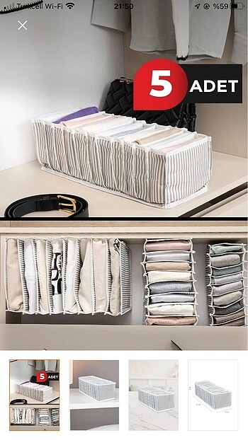 Çekmece içi organizer