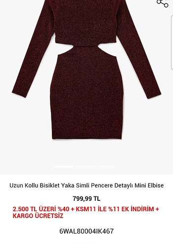 Bordo Parlak Mini Abiye Elbise - Görsel 2