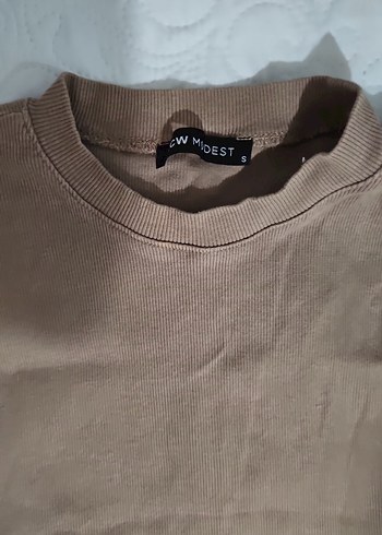 Bej Kolsuz Keten Mini Yüksek Yaka Atlet - Görsel 3