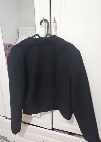 Düğmeli Siyah Kadın Blazer Ceket - Görsel 3