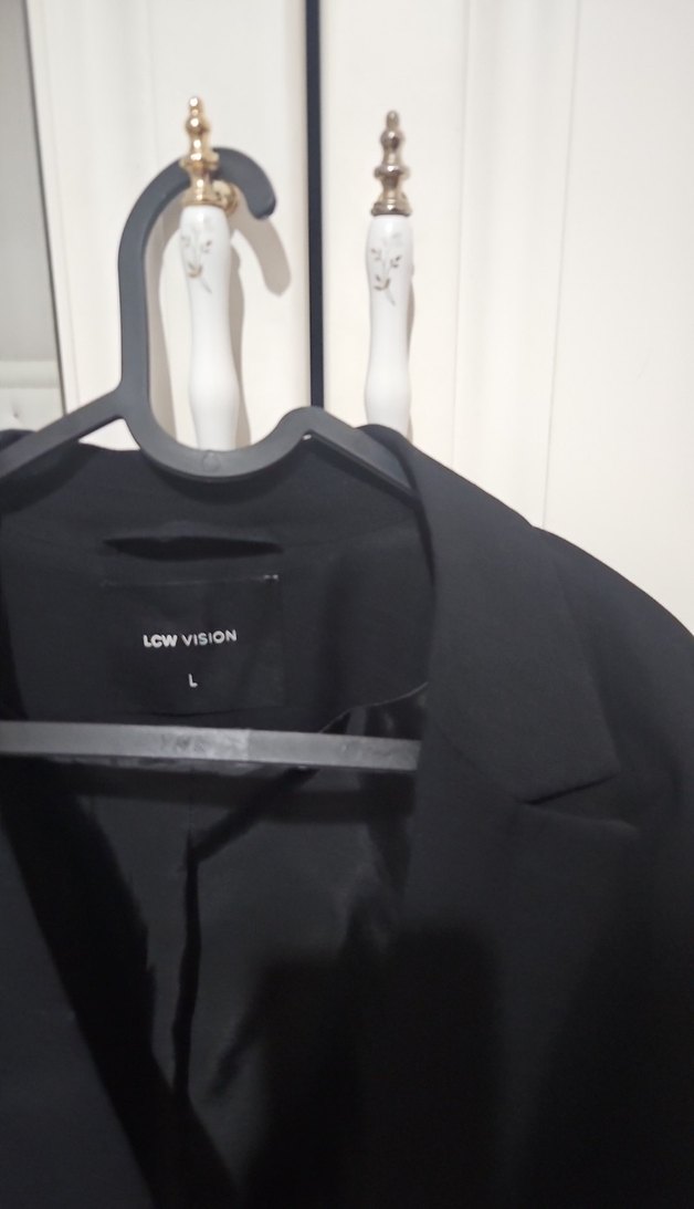 Düğmeli Siyah Kadın Blazer Ceket - Görsel 2