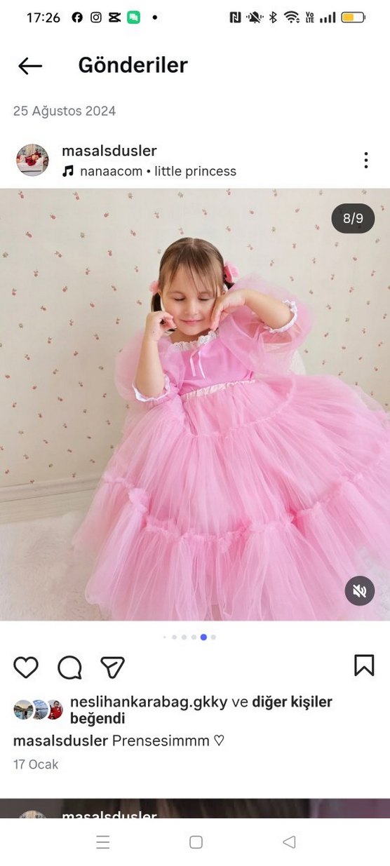 Pembe Straplez Bohem Çocuk Elbisesi - Görsel 4