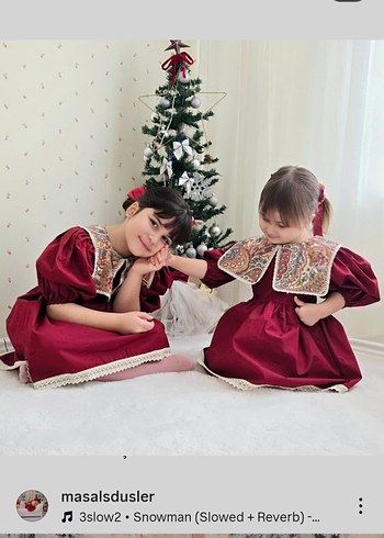 Bordo Nakışlı Dantel Detaylı Kız Elbisesi - Görsel 5