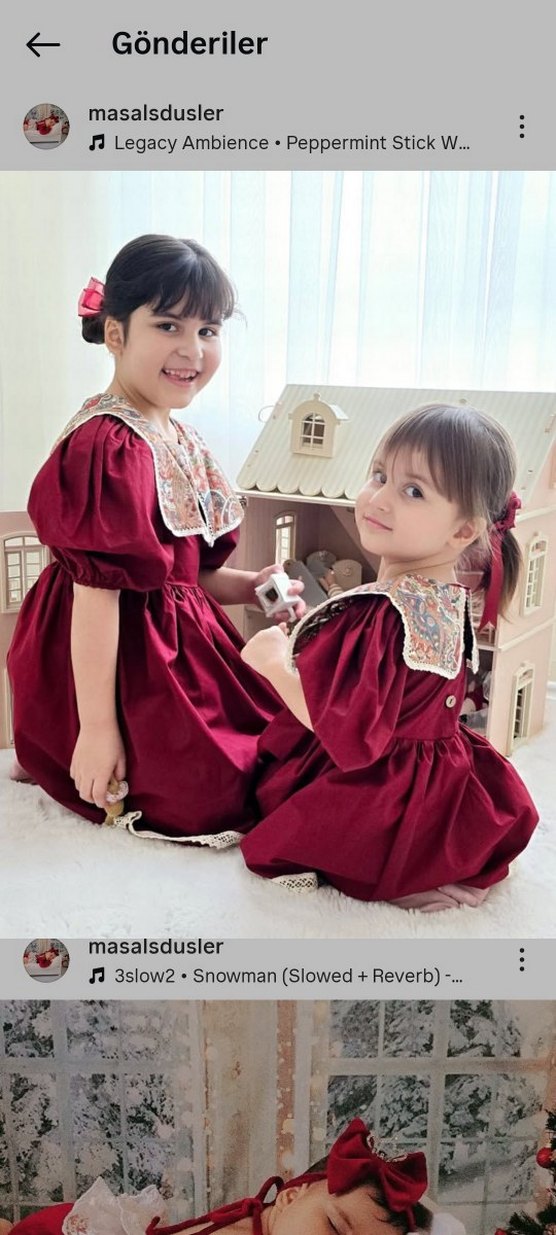 Bordo Nakışlı Dantel Detaylı Kız Elbisesi - Görsel 4