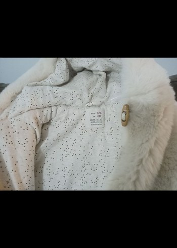 Beyaz Peluş Erkek Bebek Kış Tulumu - Görsel 2