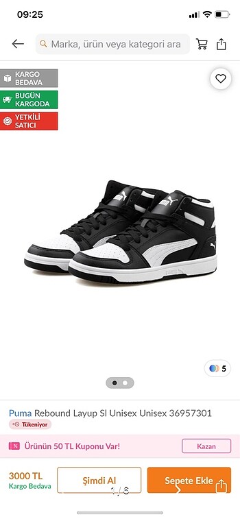 Puma ayakkabı