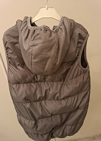 Gri Kapüşonlu çocuk Şişme Yelek - Görsel 5