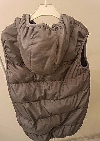 Gri Kapüşonlu çocuk Şişme Yelek - Görsel 4