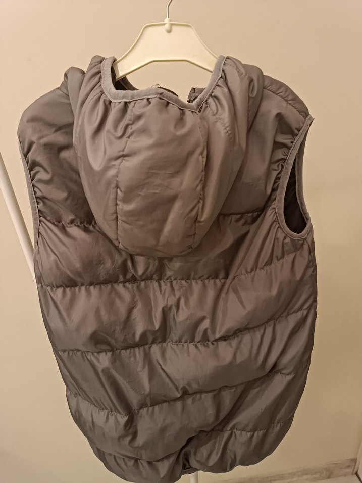 Gri Kapüşonlu çocuk Şişme Yelek - Görsel 5