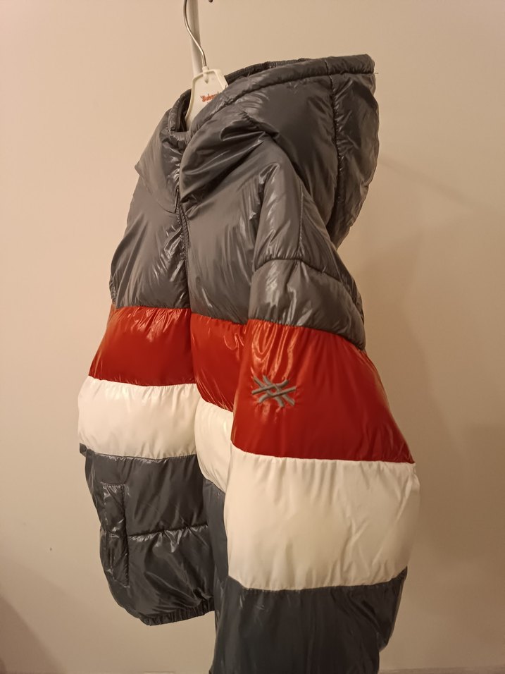 çocuk Gri Kapüşonlu Şişme Mont - Görsel 2